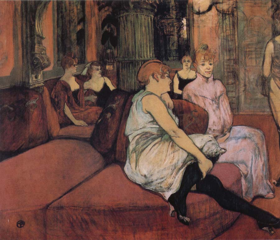 Henri de toulouse-lautrec At The Salon Rue des Moulins